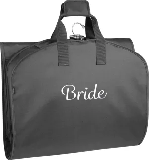 WallyBags Women's Premium Tri-Fold Travel Garment Bag with Exterior Pocket, Black-B2, 60-Inch