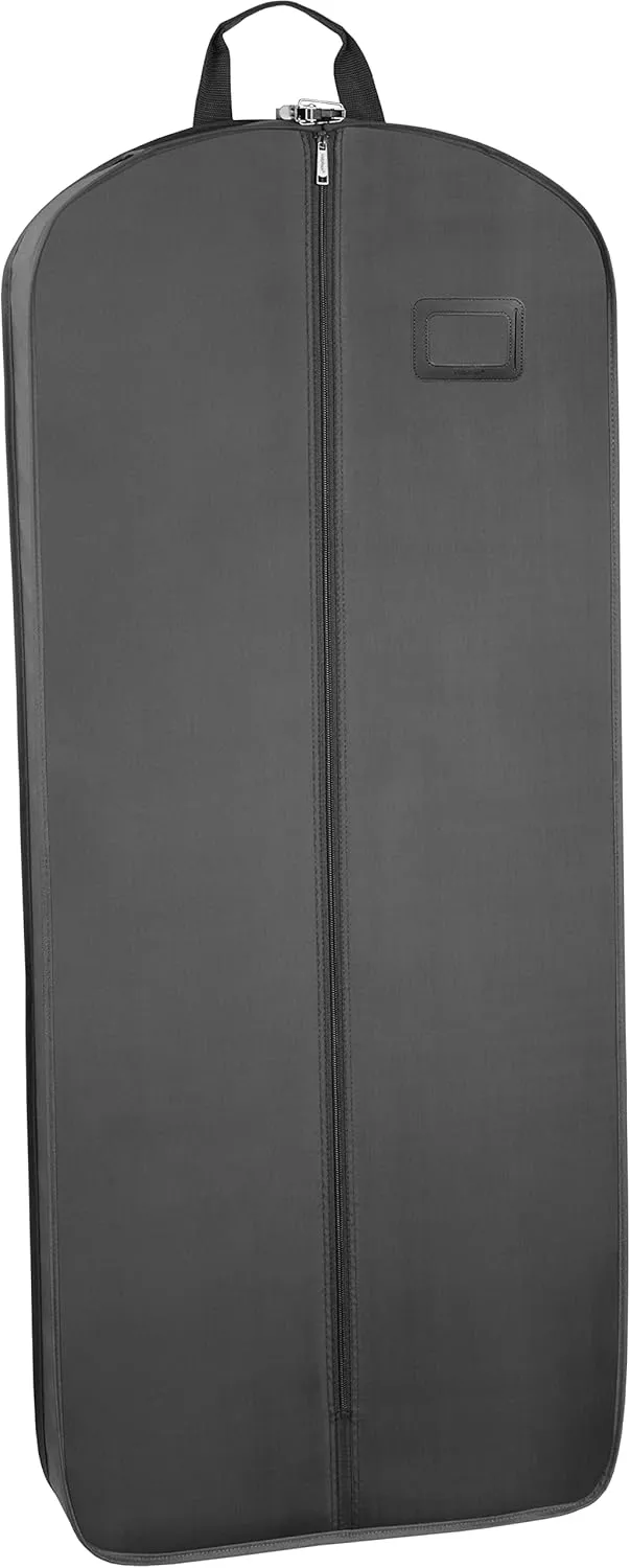 WallyBags Women's Premium Tri-Fold Travel Garment Bag with Exterior Pocket, Black-B2, 60-Inch