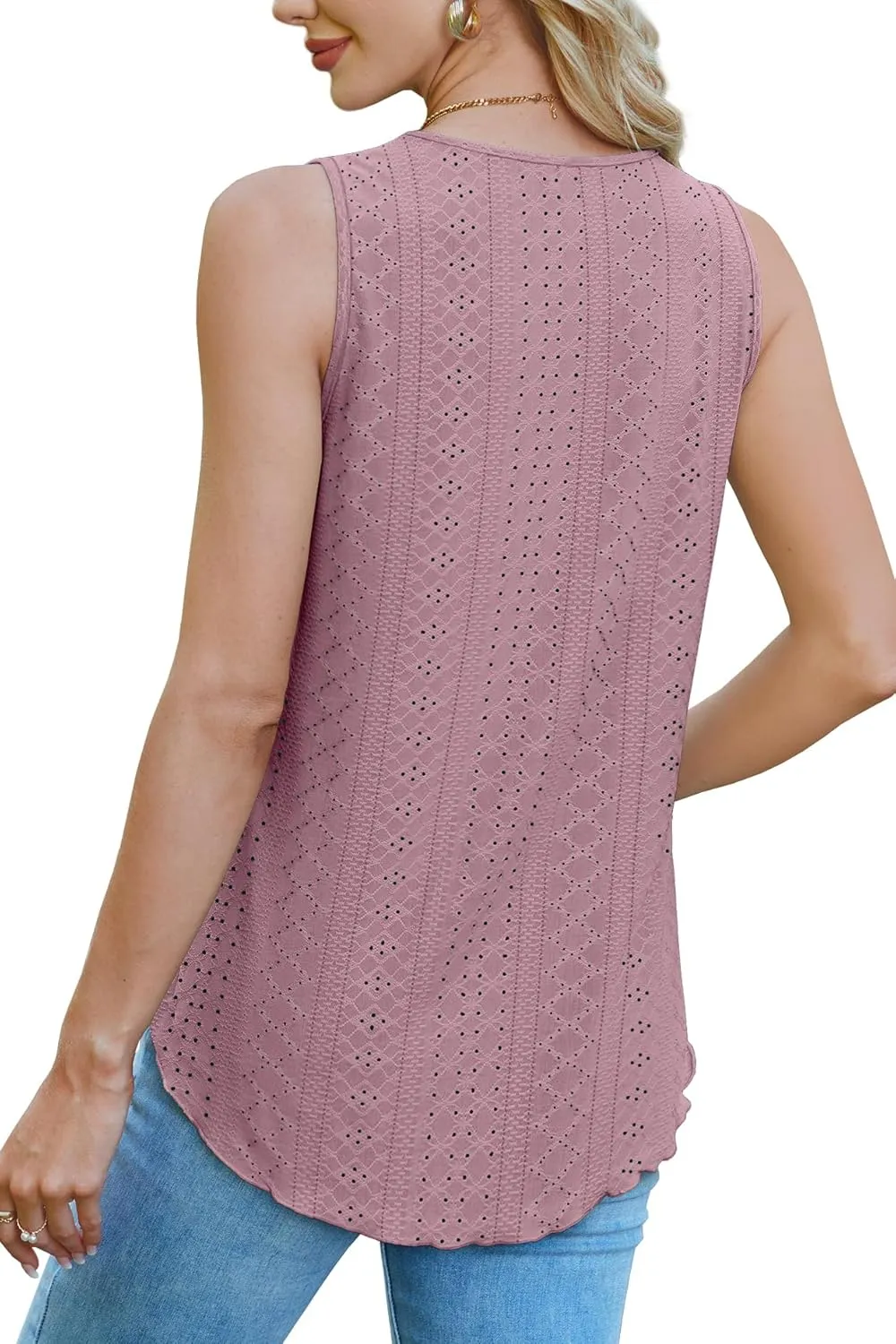 WEESO Womens Tank Tops Square Neck Sleeveless Beach Vacation Clothes Loose Fit Casual Summer Tops