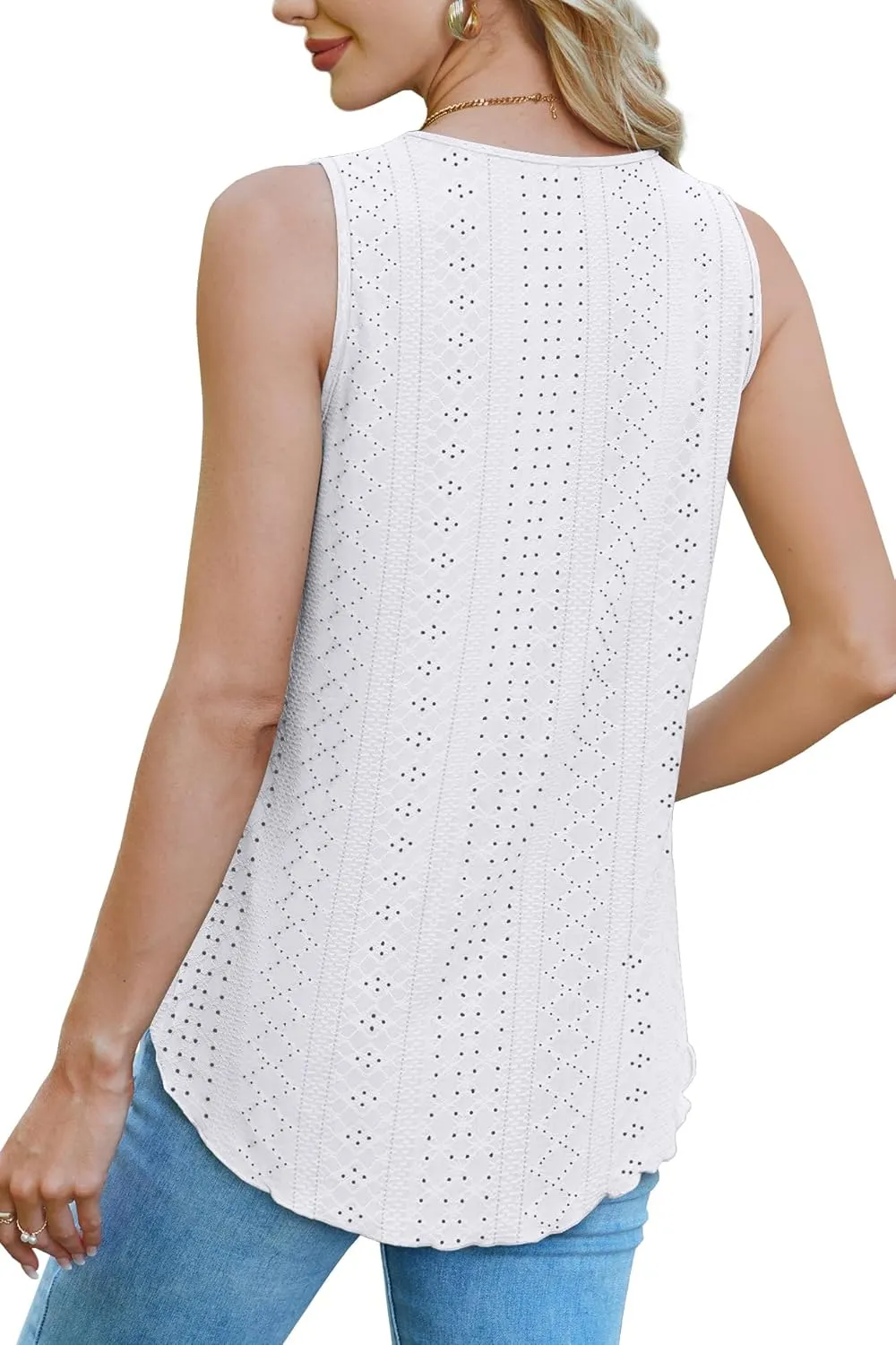 WEESO Womens Tank Tops Square Neck Sleeveless Beach Vacation Clothes Loose Fit Casual Summer Tops