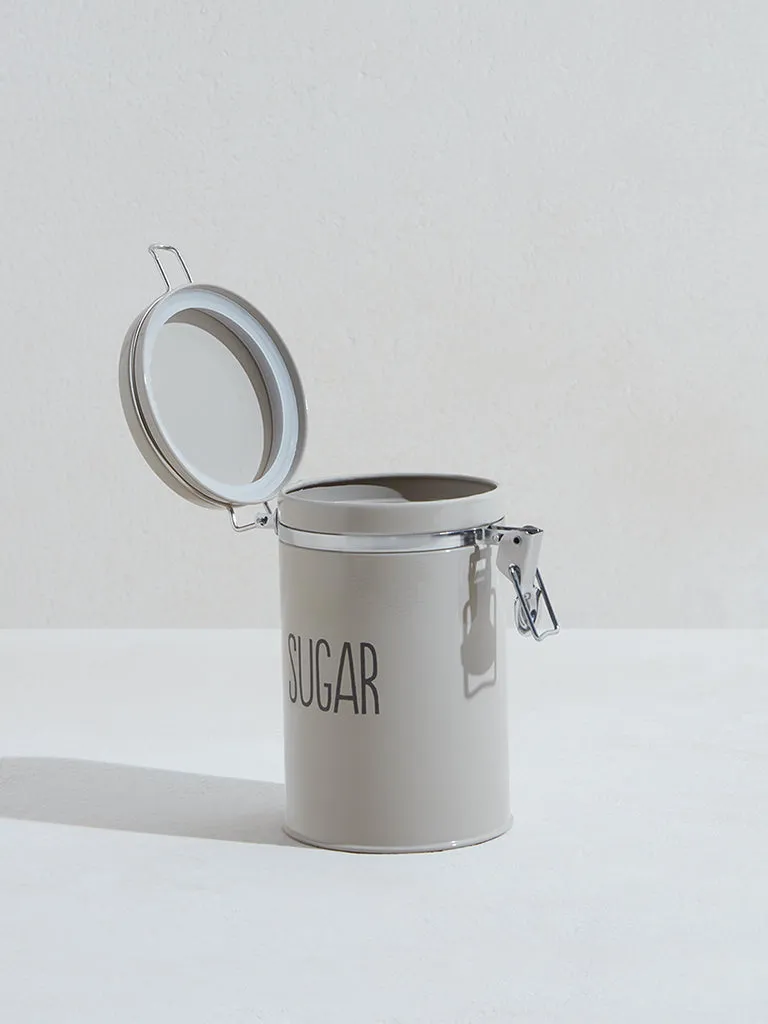 Westside Home Off White Sugar Canister