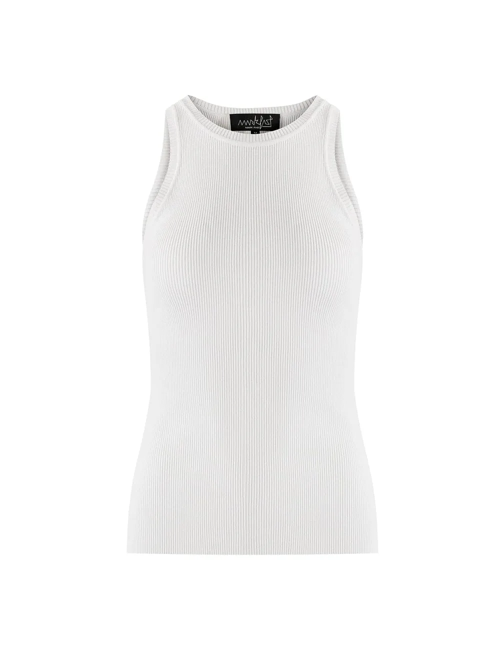 White Racer Knit Camisole