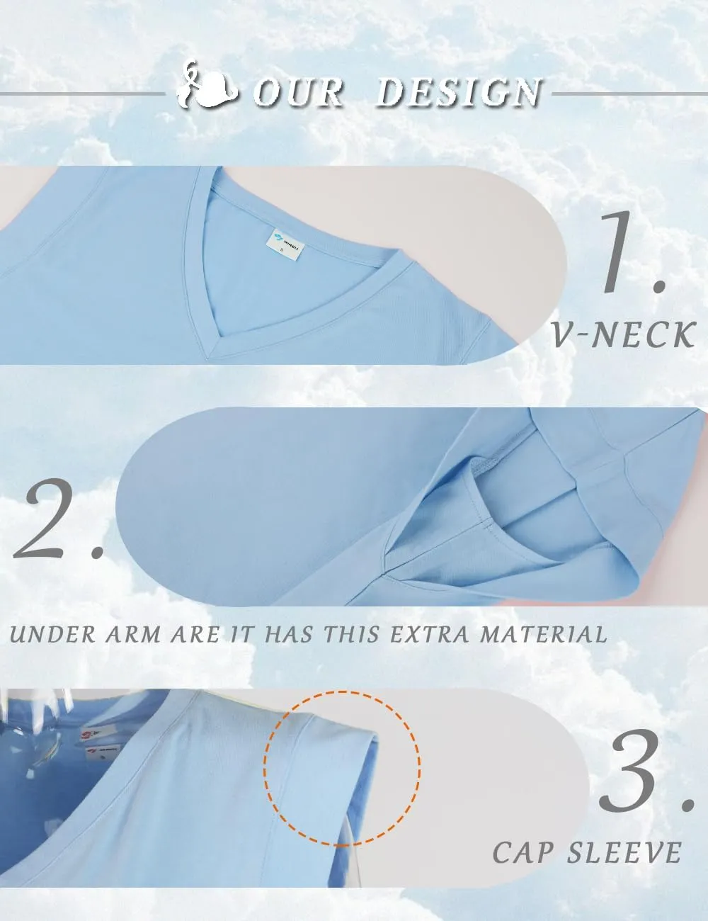 WIHOLL Womens Cap Sleeve Tops Summer V Neck Tank Basic Tee Shirts 2025 Fashion Casual Loose Fit