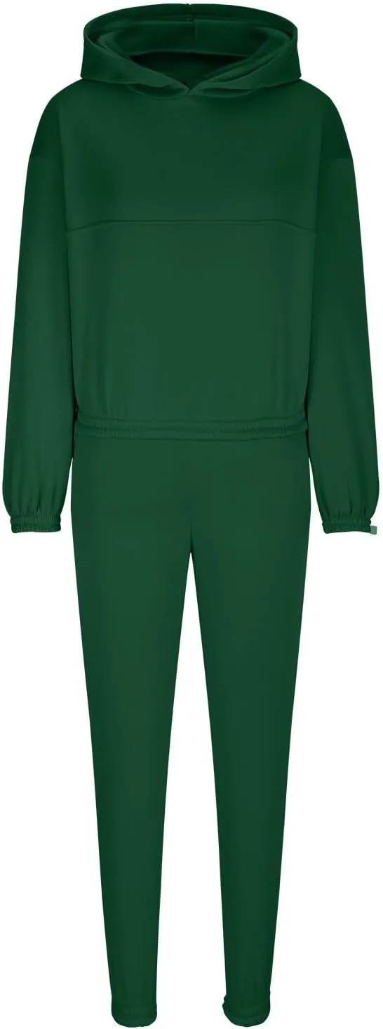 Women 2 Piece Outfits Lounge Hoodie Sweatsuit Sets Oversized Sweatshirt Fall Joogers Sweatpants with Pockets