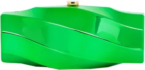Women Acrylic Clutch Purse Unique Metallic Irregular Box Evening Bag Chain Shoulder Bag For Wedding Cocktail Party 2025