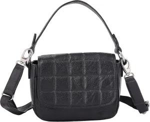 Women Crossbody Bag Leather Shoulder Bag Top Handle Satchel Medium Purse for Ladies