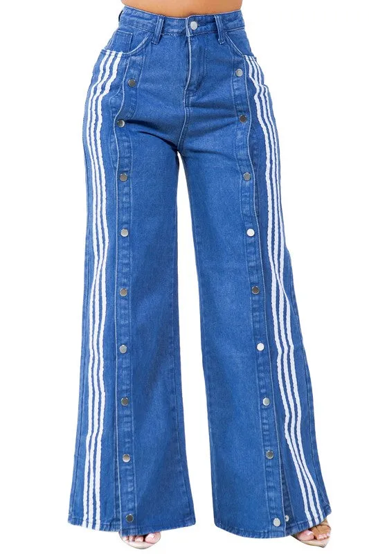WOMEN FASHION CASUAL STYLE DENIM PANTS