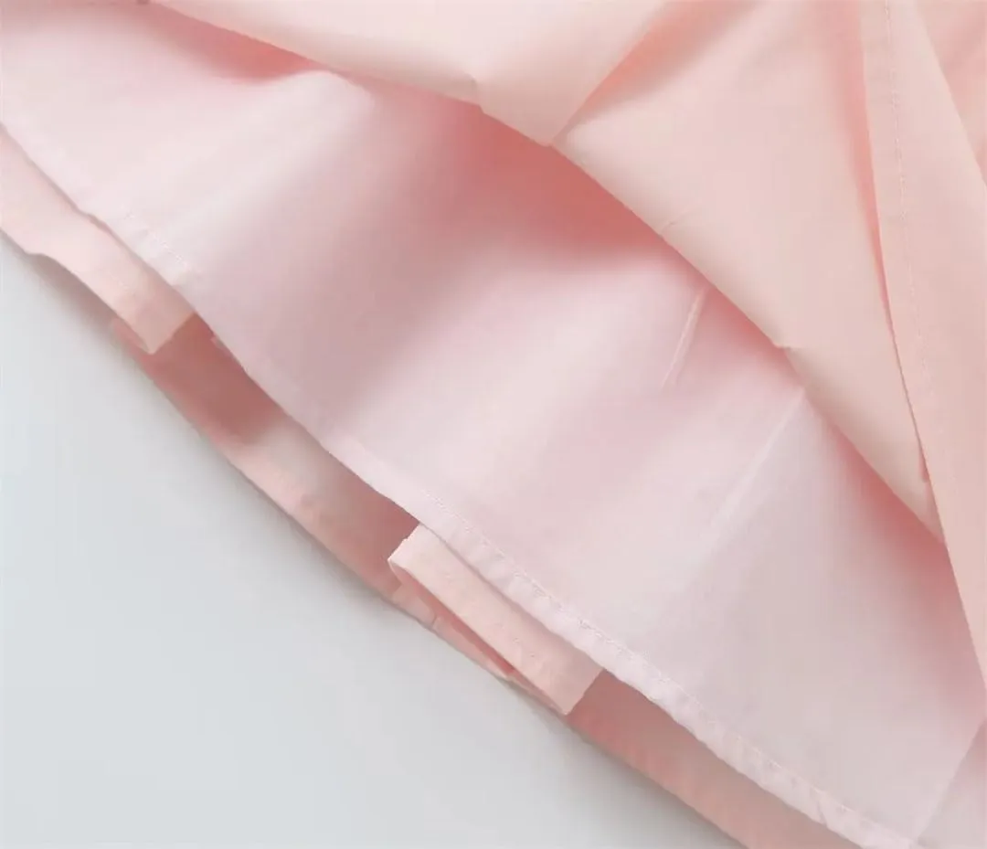 Women Sexy Elegant Mini Dress Vintage Puff Sleeve Slim Low Waist Party Dresses Lacing Up Back Robe