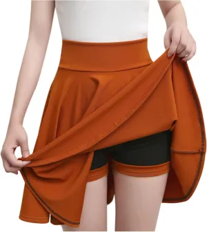 Women Tennis Skirt with Shorts Plus Size Golf Skirts Mini Athletic Skirt High Waist Pleated Skirts Flowy Summer Skirt