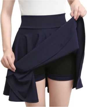 Women Tennis Skirt with Shorts Plus Size Golf Skirts Mini Athletic Skirt High Waist Pleated Skirts Flowy Summer Skirt