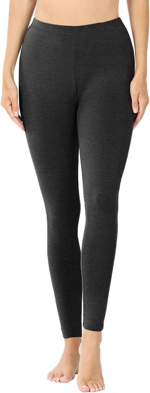 Womens Cotton Leggings with High Waisted Active Wear Pants (S-3XL)