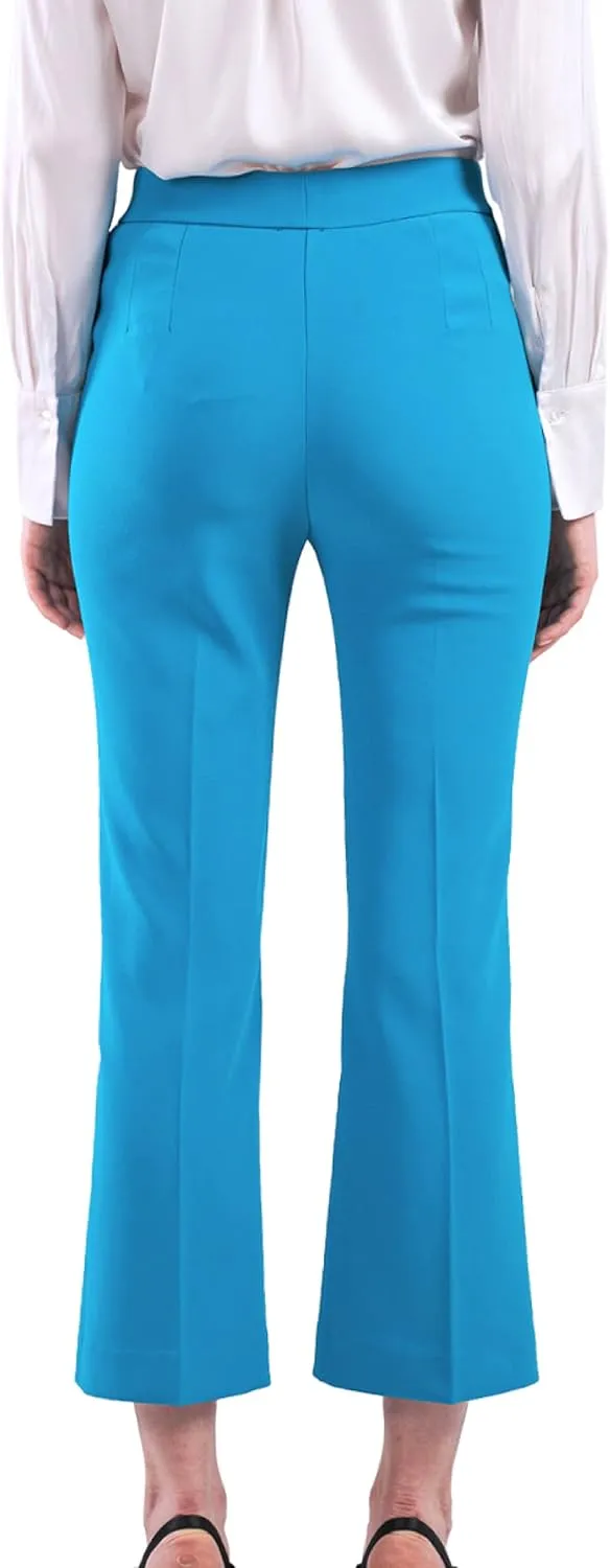 Womens Cropped Pants 2025 Petite Small Size Flared Bootcut High Waist Work Slacks Slim Fit Trousers Office Casual Summer Wear