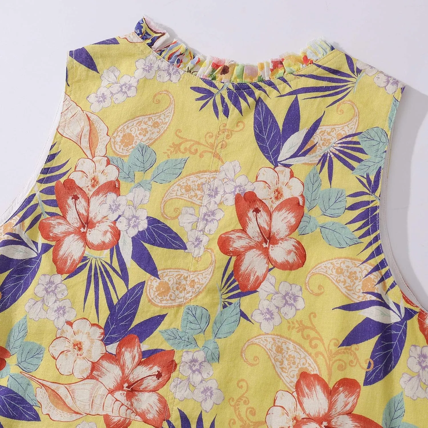 Womens Dress Floral Tropical Print Summer Casual Sunndresses Beach Vacation Party Wear