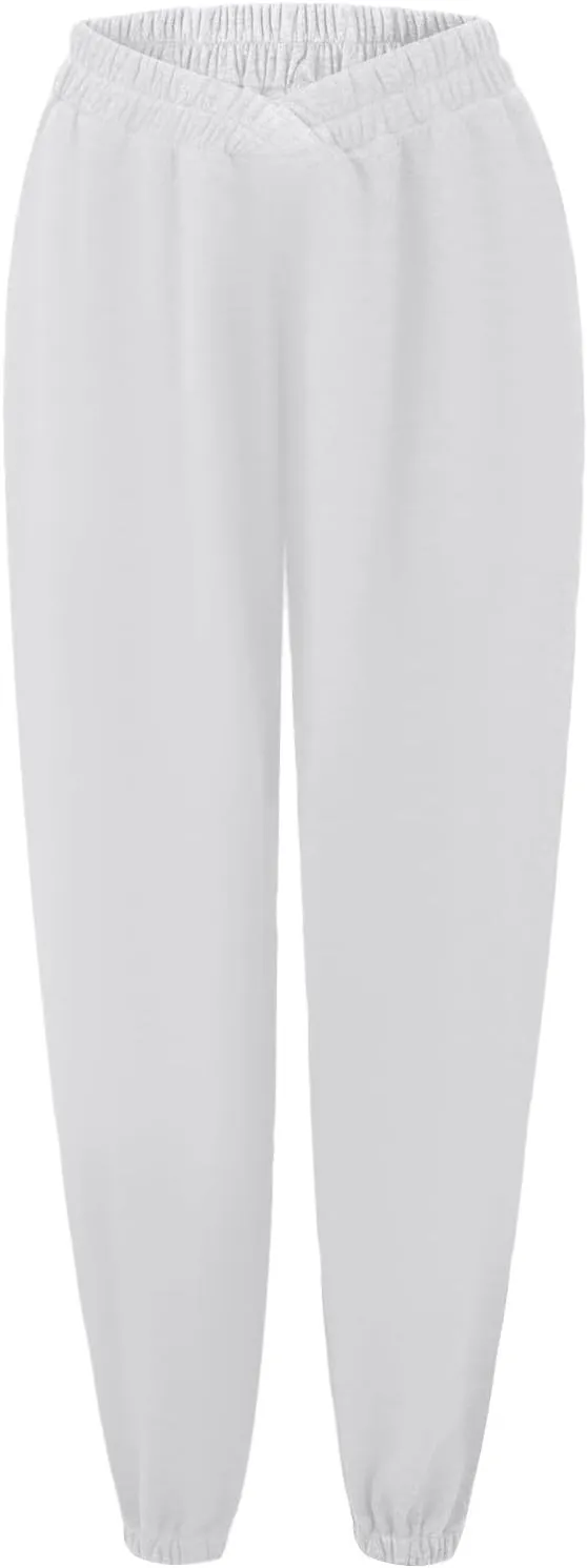 Women's High Waisted Jogger Pants Basic Elastic Waist Trousers Casual Solid Color Lounge Wear