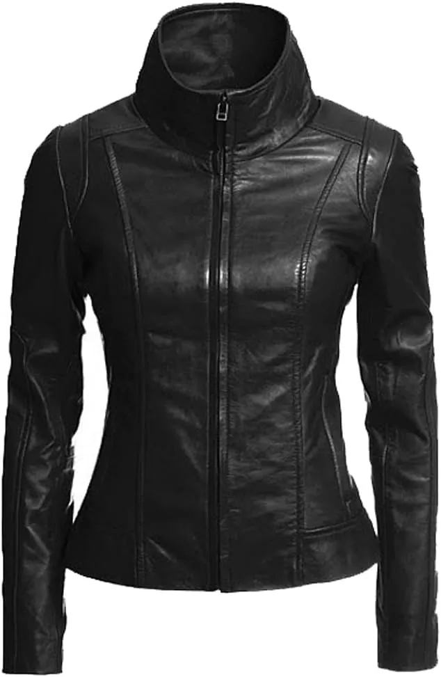 Women's Lambskin Leather Bomber Stylish Biker Outerwear Jacket - Winter Wear - Soft & Smooth Leather Jacket