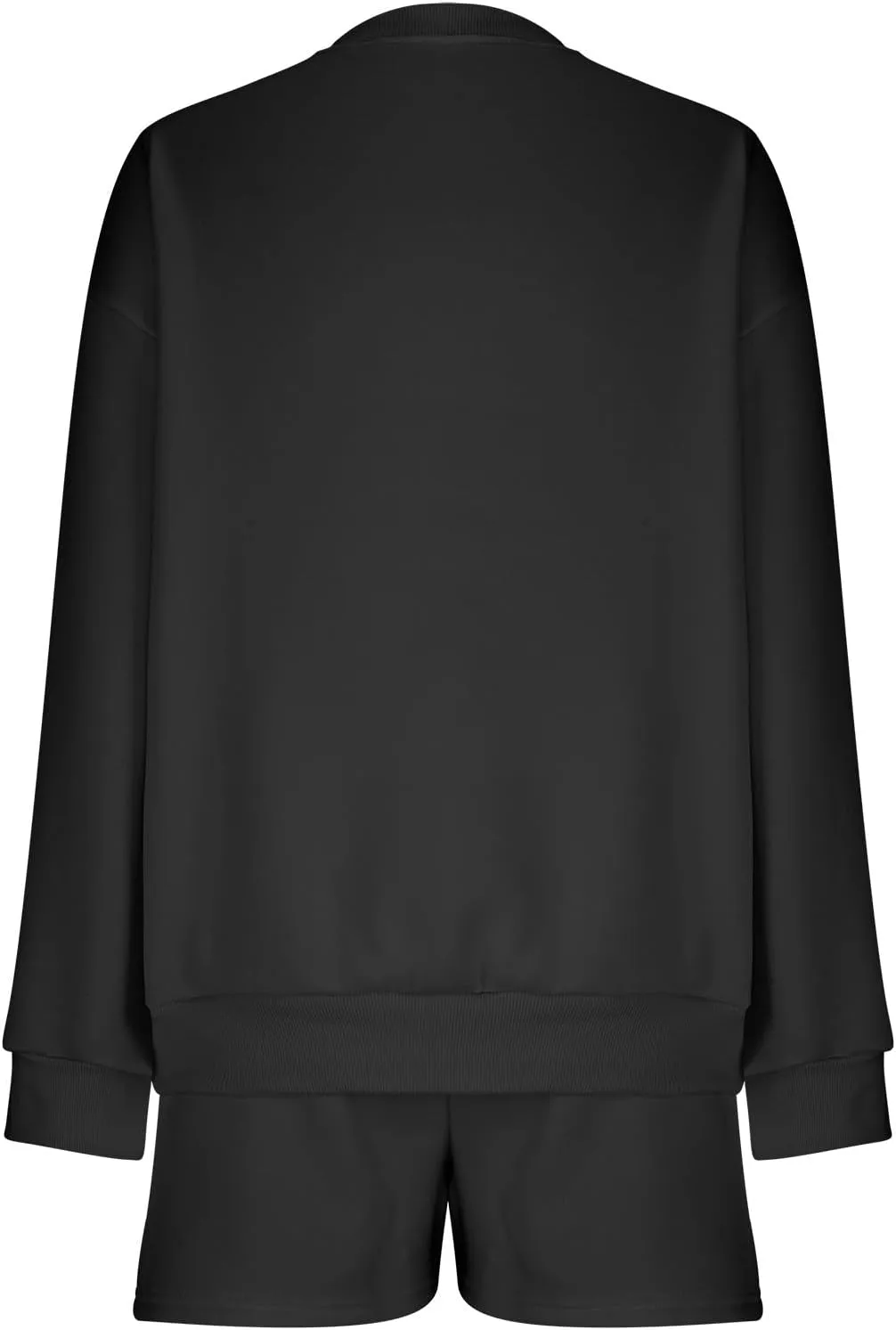 Womens Lounge Sets 2 Piece Outfits Oversized Long Sleeve Hoodies Sweatsuit Casual Sweat Shorts Matching Tracksuit
