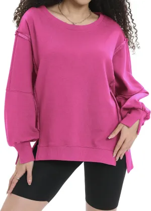 Womens Oversized Sweatshirt Crewneck Pullover Cute Long Sleeve Tops Fall Outfits