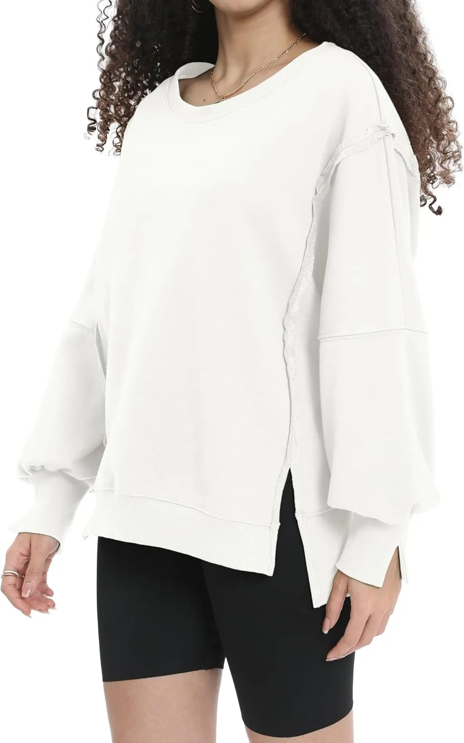 Womens Oversized Sweatshirt Crewneck Pullover Cute Long Sleeve Tops Fall Outfits