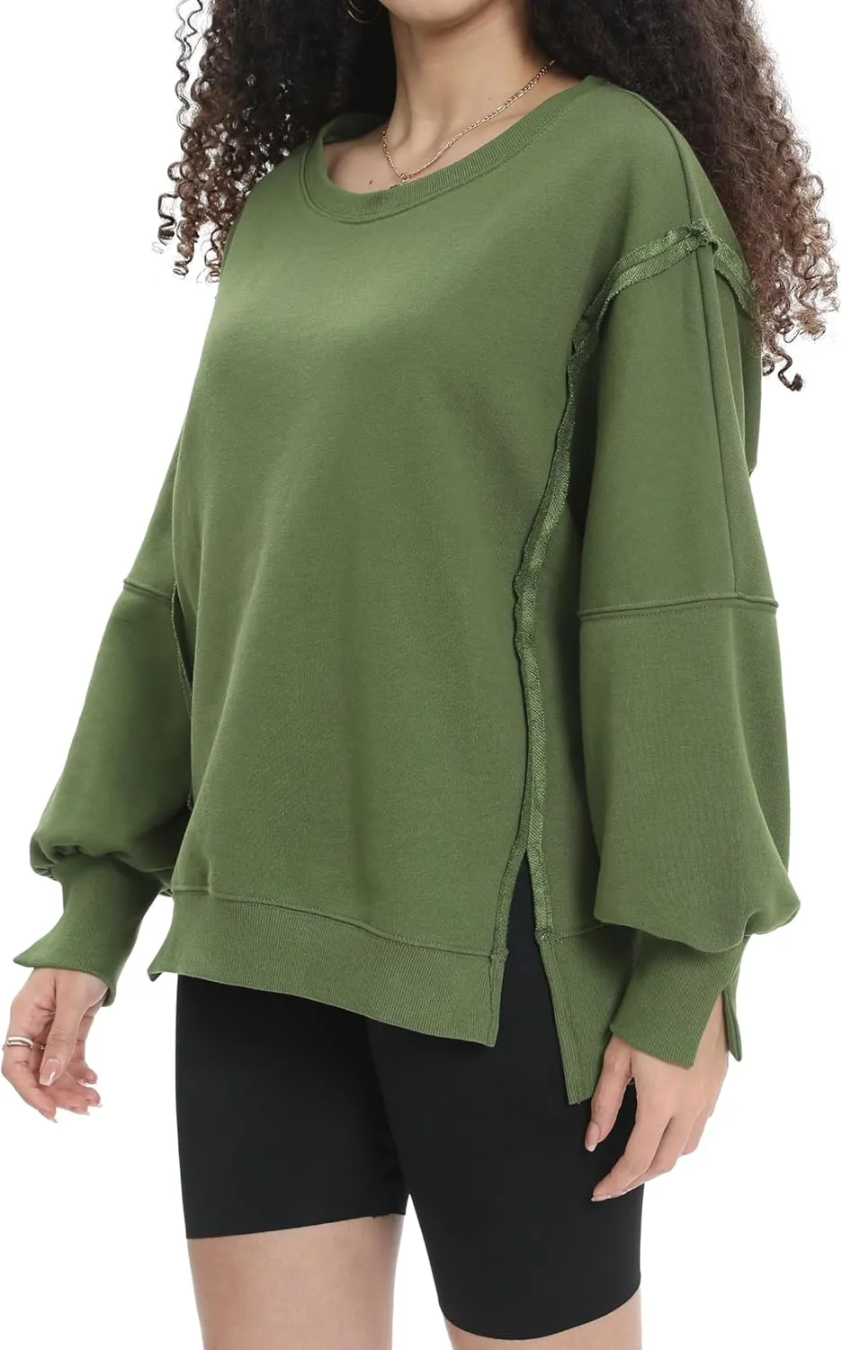 Womens Oversized Sweatshirt Crewneck Pullover Cute Long Sleeve Tops Fall Outfits