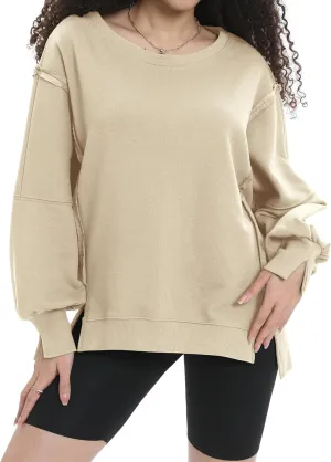 Womens Oversized Sweatshirt Crewneck Pullover Cute Long Sleeve Tops Fall Outfits