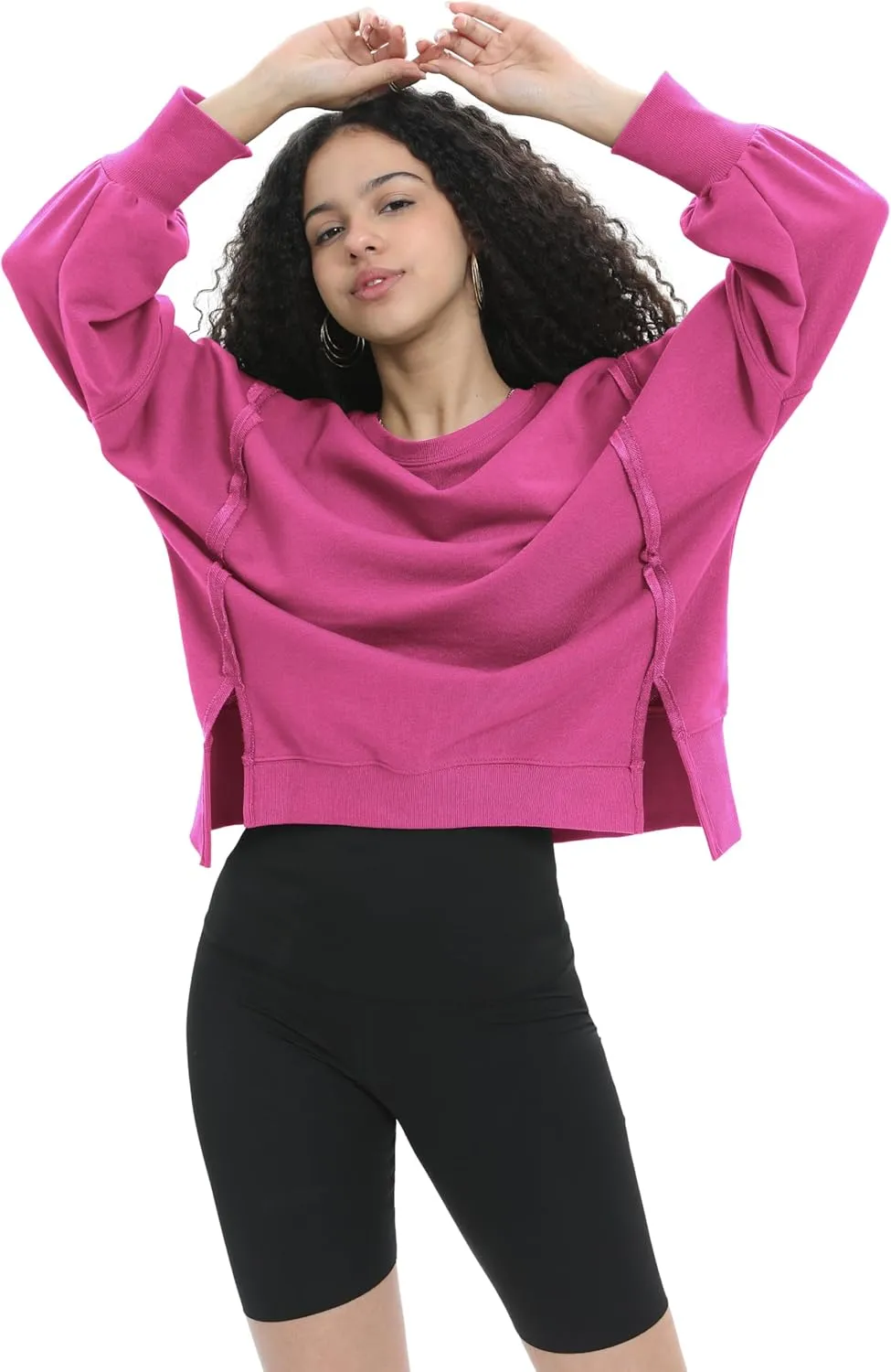 Womens Oversized Sweatshirt Crewneck Pullover Cute Long Sleeve Tops Fall Outfits