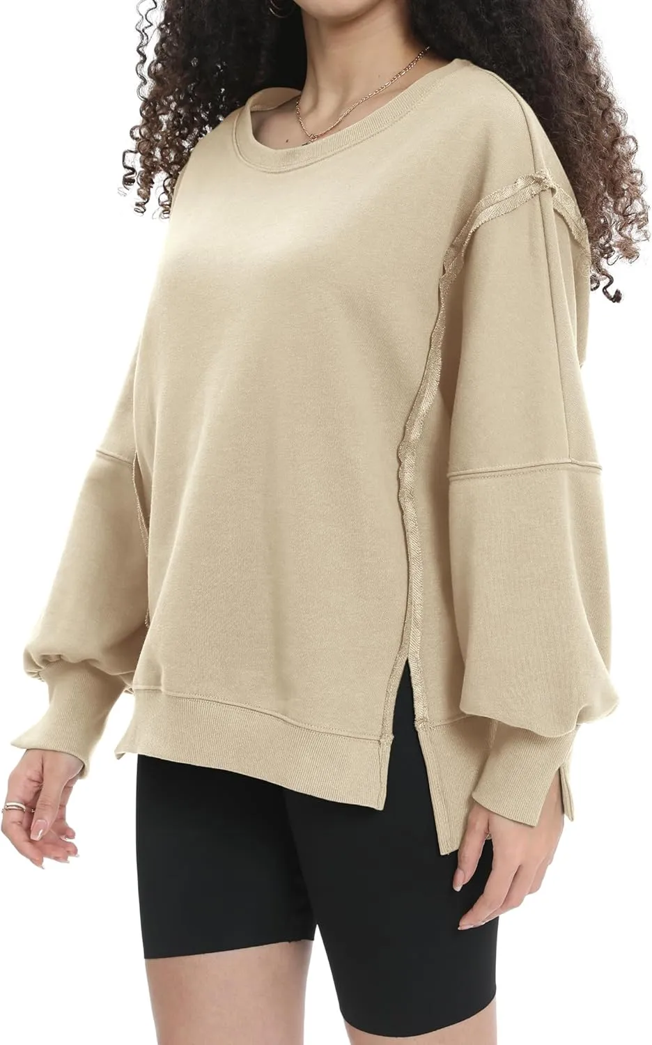 Womens Oversized Sweatshirt Crewneck Pullover Cute Long Sleeve Tops Fall Outfits