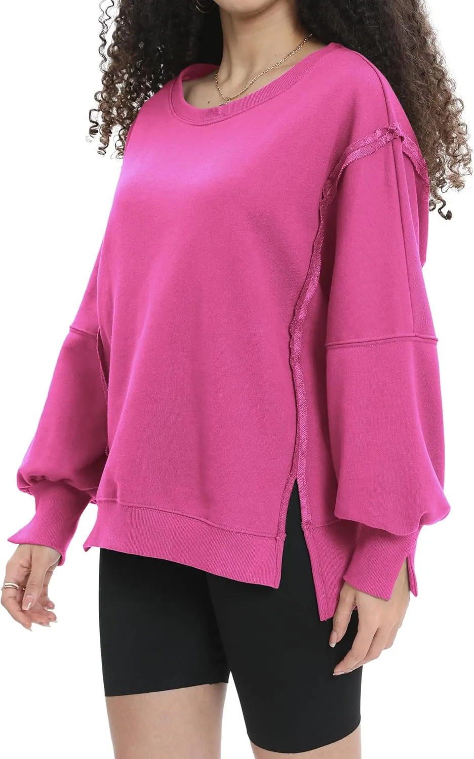 Womens Oversized Sweatshirt Crewneck Pullover Cute Long Sleeve Tops Fall Outfits