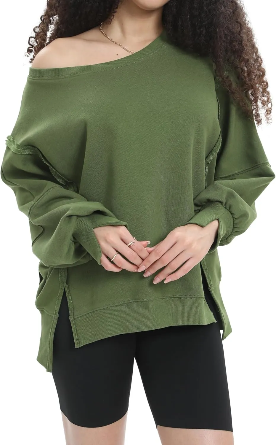 Womens Oversized Sweatshirt Crewneck Pullover Cute Long Sleeve Tops Fall Outfits