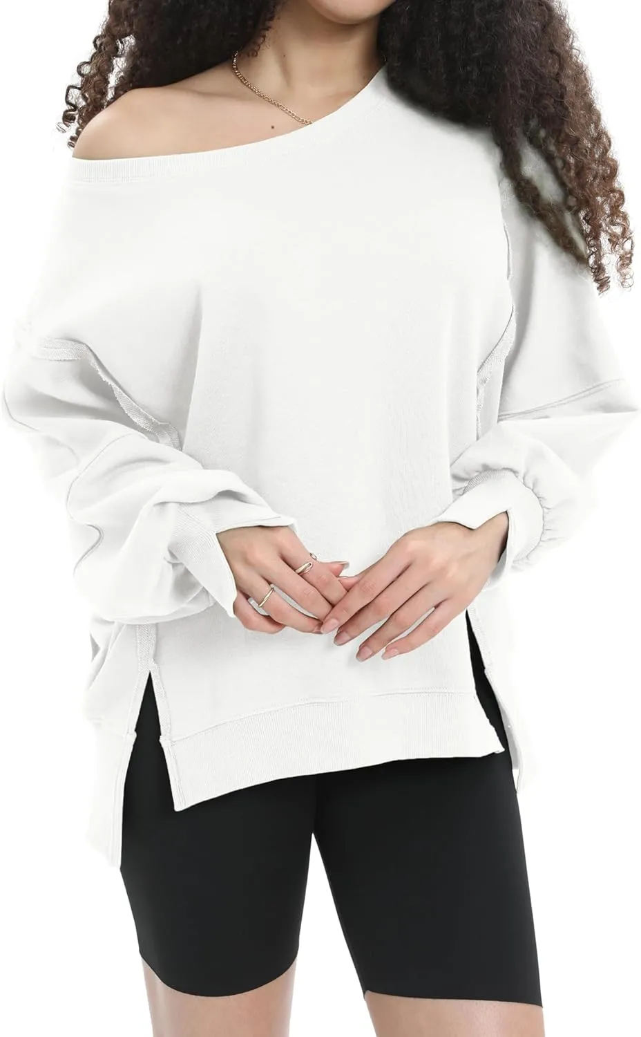 Womens Oversized Sweatshirt Crewneck Pullover Cute Long Sleeve Tops Fall Outfits