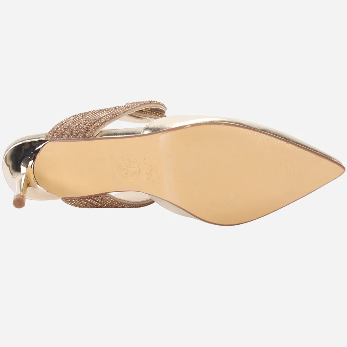 Womens "JANVOY" Embellished Pointed Toe Sandals