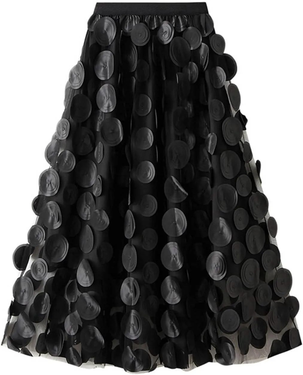 Women's Sequin Tulle Skirt A-Line Pleated Elastic High Waist Mesh Ballet Prom Party Skirt Sparkly Tutu Midi Skirts Clubwear