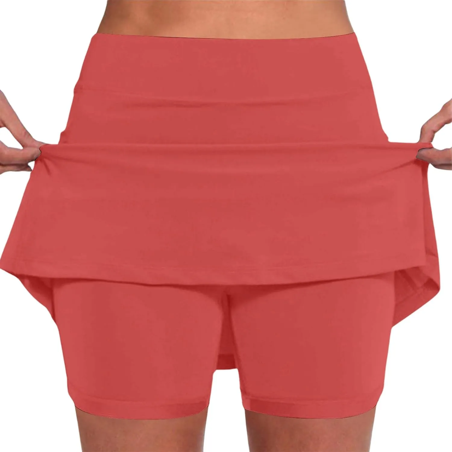 Womens Skorts with Pockets Tennis Golf Skirts Tummy Control Workout Skort High Waist Athletic Sports Pants Skirt