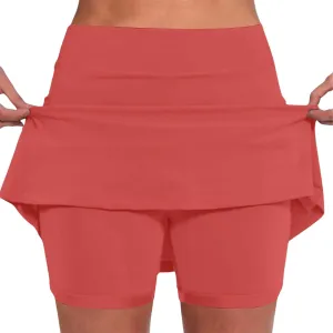 Womens Skorts with Pockets Tennis Golf Skirts Tummy Control Workout Skort High Waist Athletic Sports Pants Skirt