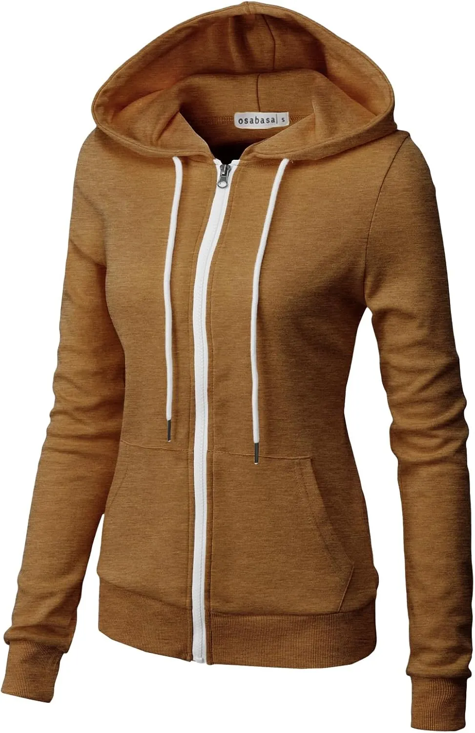Women's Slim Fit Zip Up Hoodie Lightweight Long Sleeve Kangaroo Pocket Basic Casual wear
