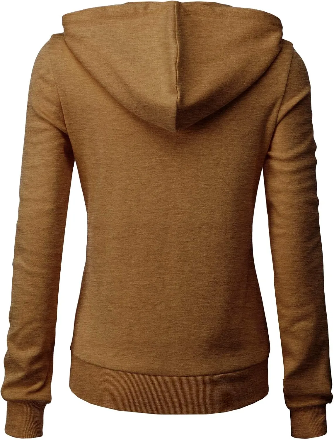 Women's Slim Fit Zip Up Hoodie Lightweight Long Sleeve Kangaroo Pocket Basic Casual wear