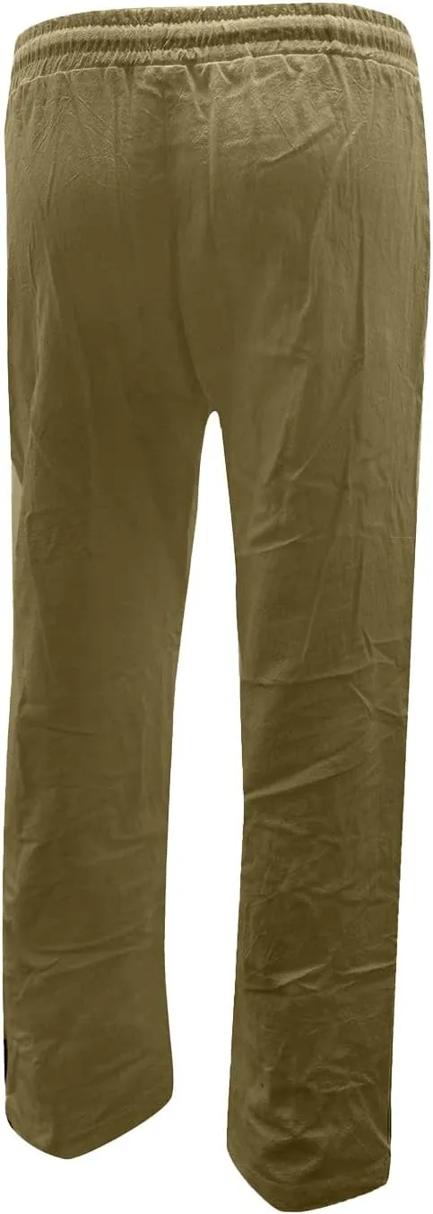 Women's Straight Leg Pants Winter Baggy Travel Slacks with Pockets Barrel Pants Elastic Waist