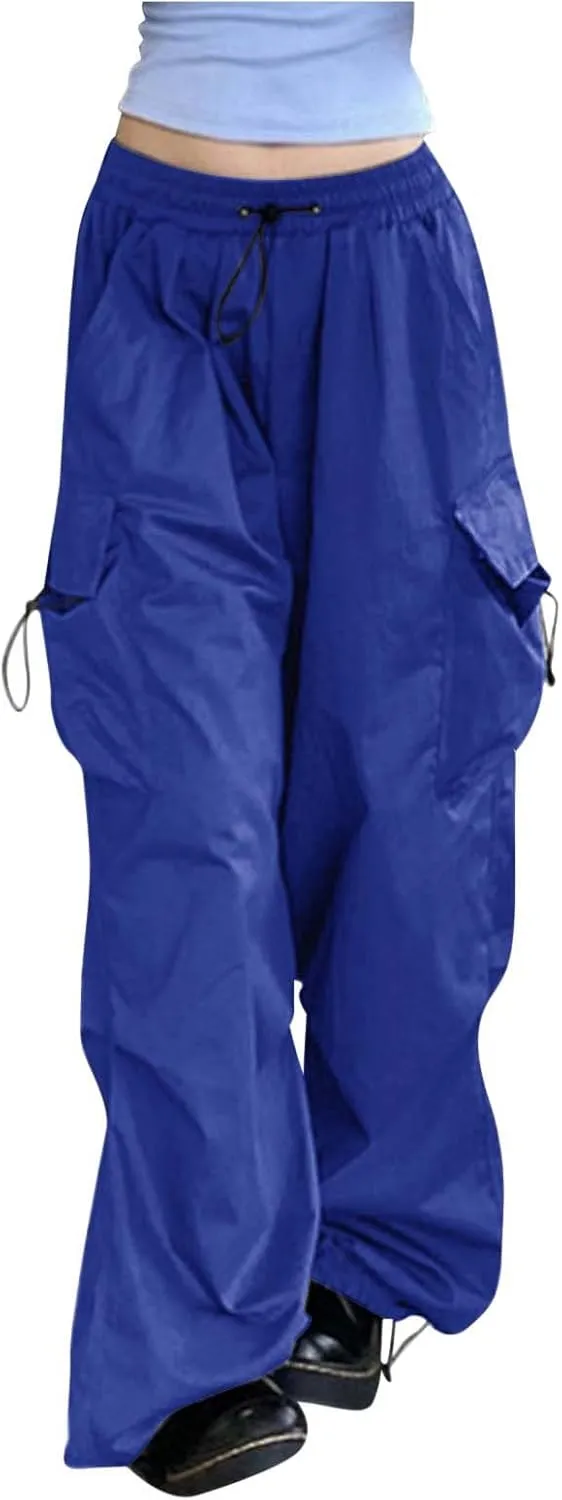 Women's Stretchy Wide Leg Palazzo Winter Baggy Sports Jeans with Pockets Water Resistant Water Resistant