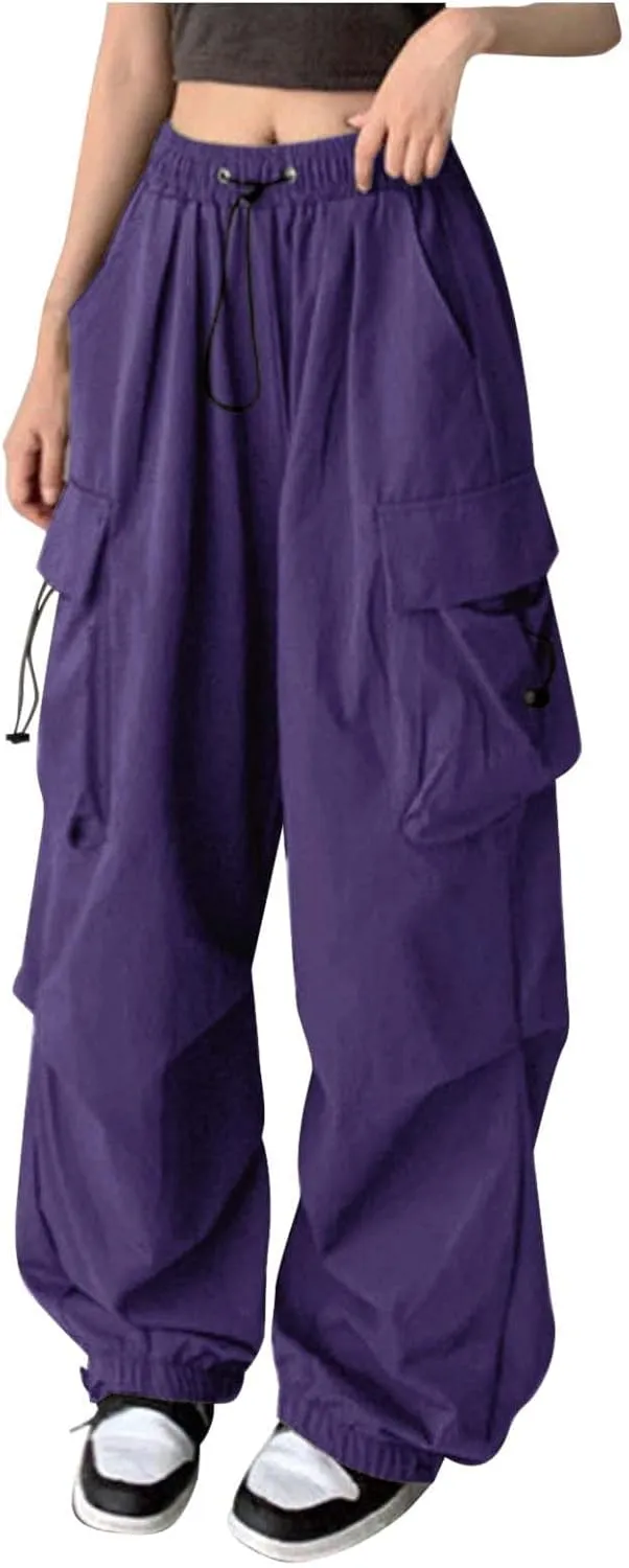 Women's Stretchy Wide Leg Palazzo Winter Baggy Sports Jeans with Pockets Water Resistant Water Resistant