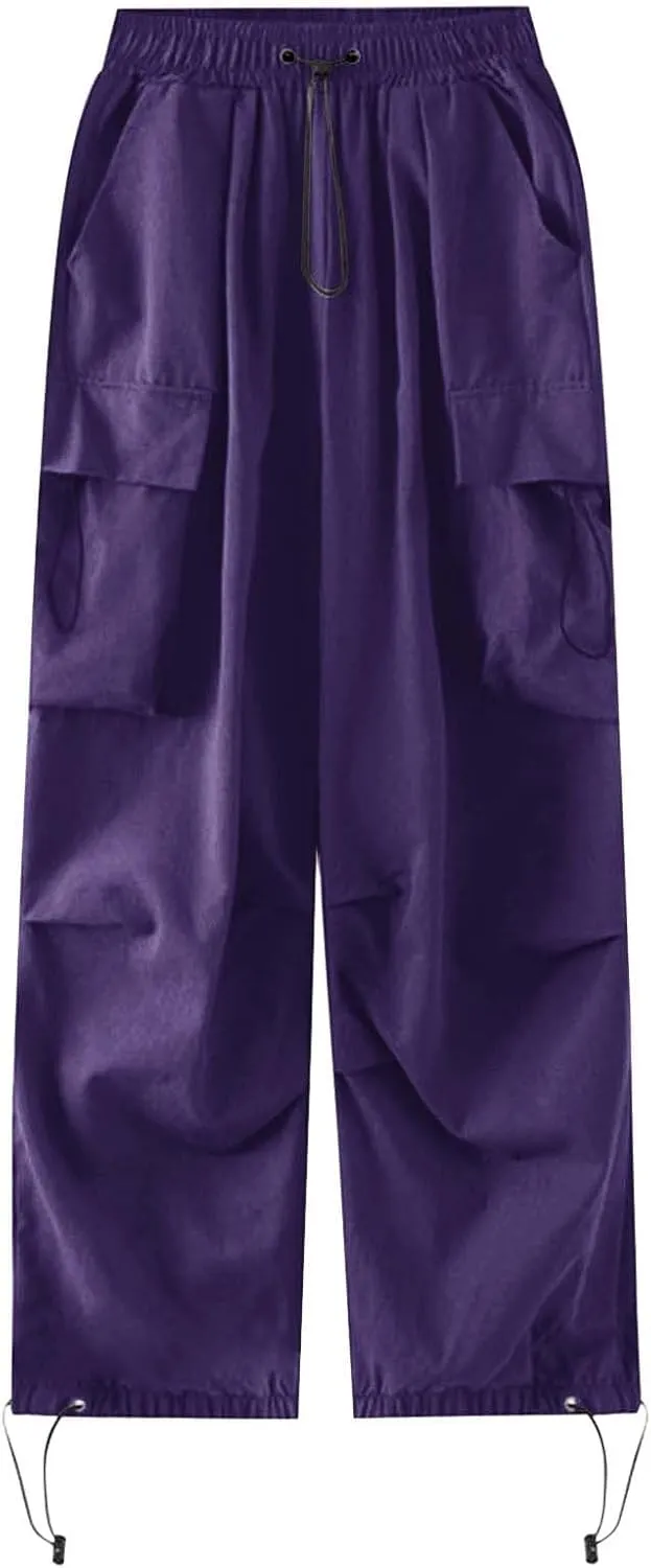 Women's Stretchy Wide Leg Palazzo Winter Baggy Sports Jeans with Pockets Water Resistant Water Resistant