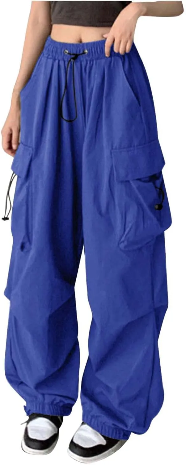 Women's Stretchy Wide Leg Palazzo Winter Baggy Sports Jeans with Pockets Water Resistant Water Resistant