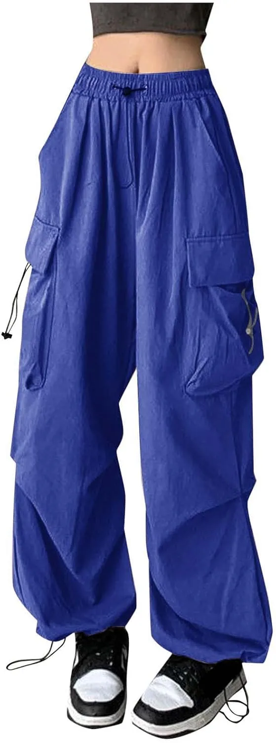 Women's Stretchy Wide Leg Palazzo Winter Baggy Sports Jeans with Pockets Water Resistant Water Resistant