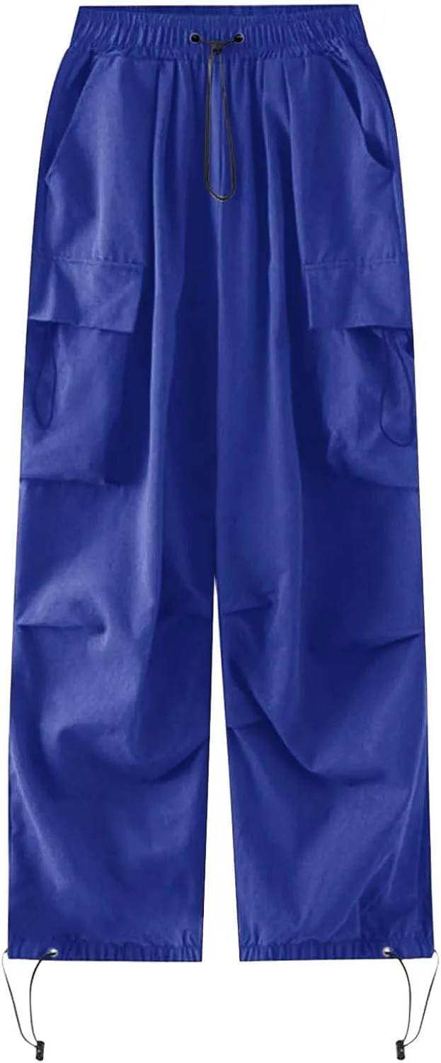 Women's Stretchy Wide Leg Palazzo Winter Baggy Sports Jeans with Pockets Water Resistant Water Resistant