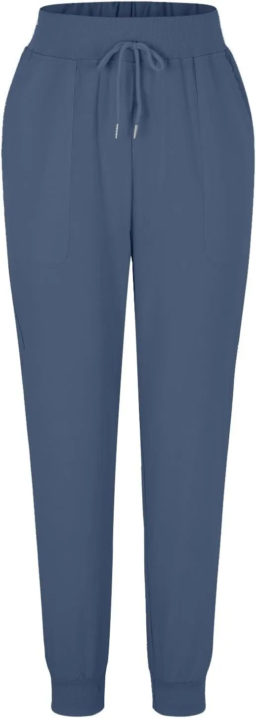 Womens Wide Leg Sweatpants Winter Joggers Work Thermal with Pockets Barrel Pants High Waisted