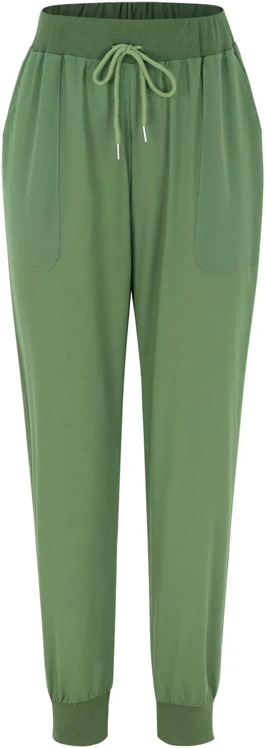 Womens Wide Leg Sweatpants Winter Joggers Work Thermal with Pockets Barrel Pants High Waisted