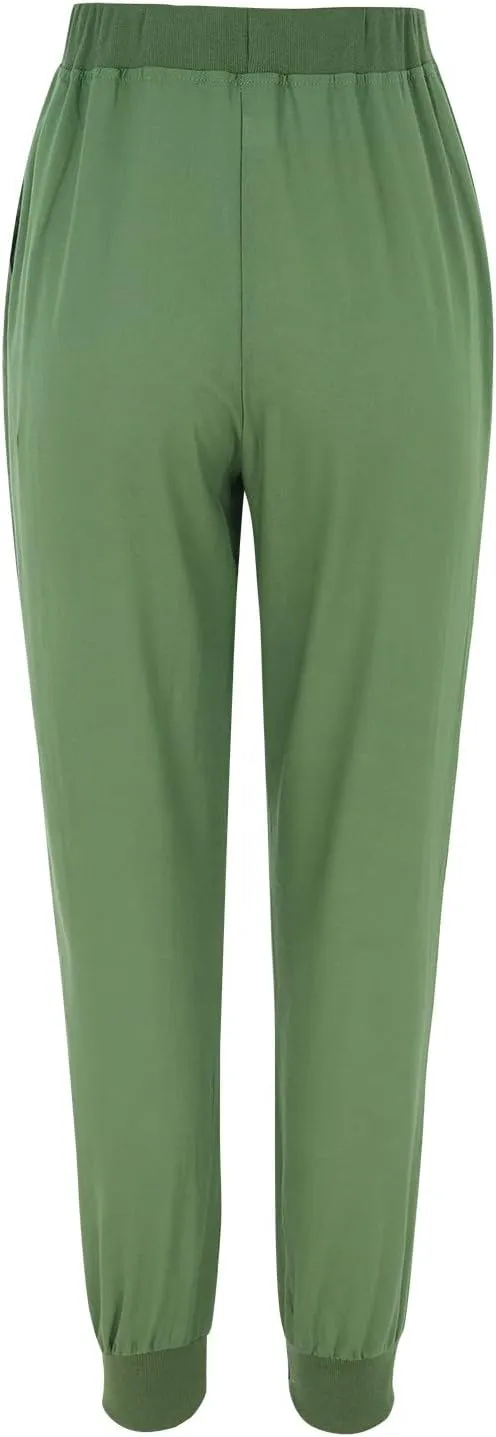 Womens Wide Leg Sweatpants Winter Joggers Work Thermal with Pockets Barrel Pants High Waisted