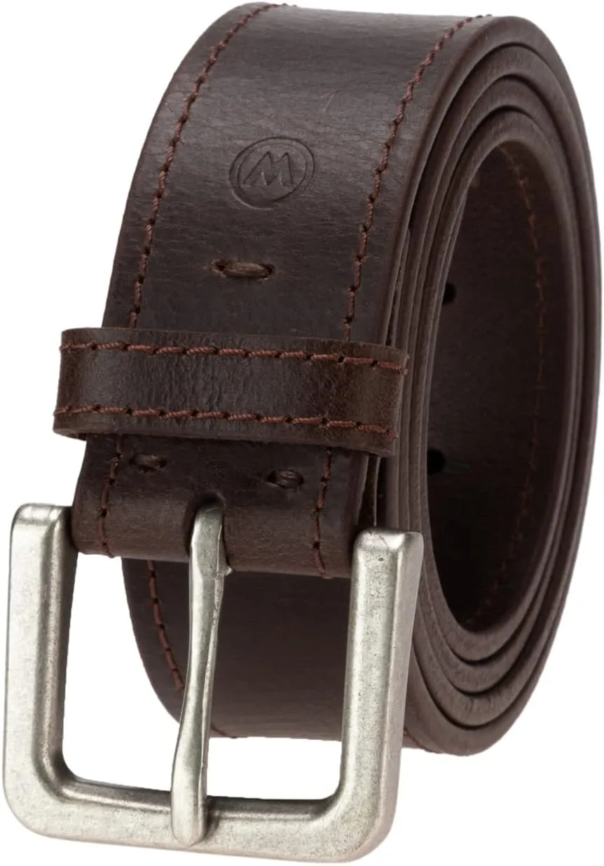 Wrangler Mens Leather Belt, Country Casual Every Day Belt for Jeans