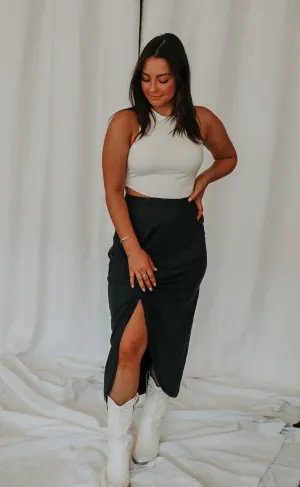 z supply: sabina triblend knot skirt
