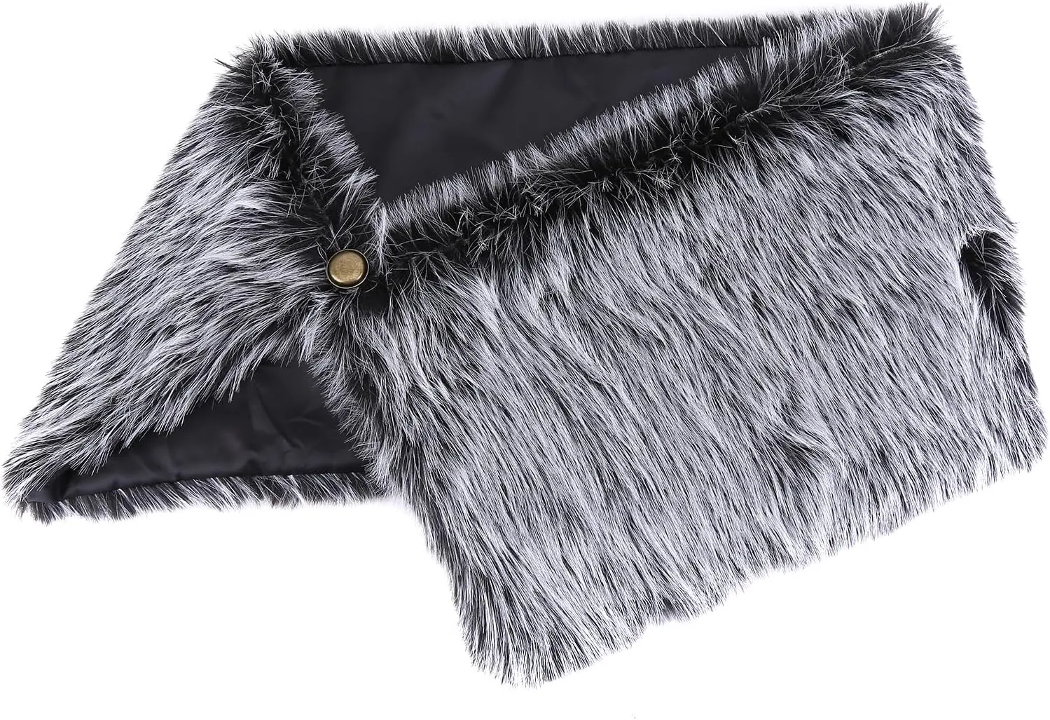 Zcargel Women's Viking Cloak Faux Fur Shoulder Collar For Viking Queen Costume Halloween Cloak Winter Warm Shoulder Wrap