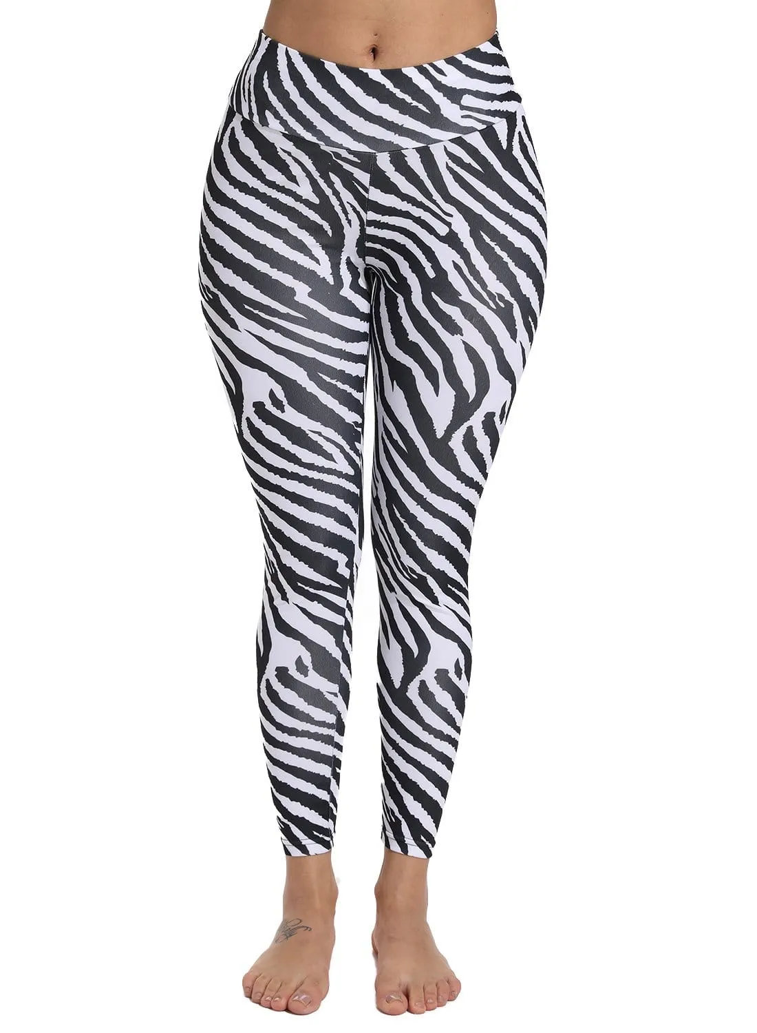 Zebra Print Training Workout Yoga Pants