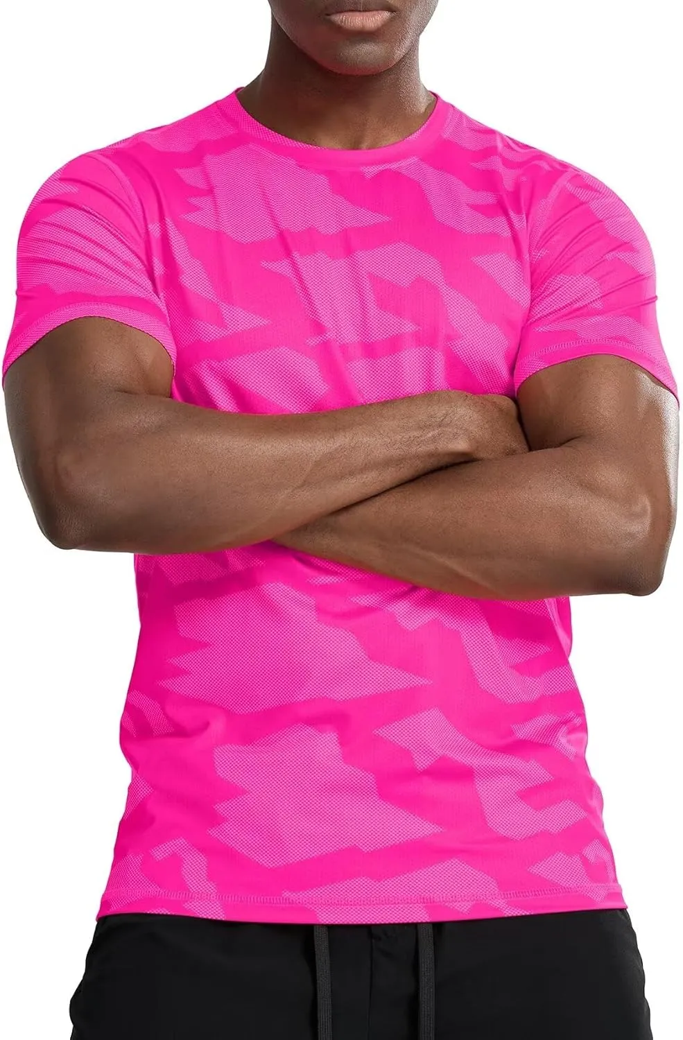 Zengjo Mens Athletic Shirts Short Sleeve Quick Dry Running Workout T-Shirt Moisture Wicking Performance Tee